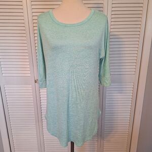 Vintage Reb & J. Mint Green Comfy Tunic Top LG *5